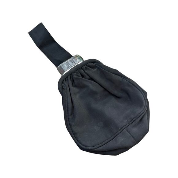 Antique Black Hand Bag with Wristlet and Lucite Clasp - Picture 2 of 7